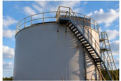 Industrial structure representing final coating inspection